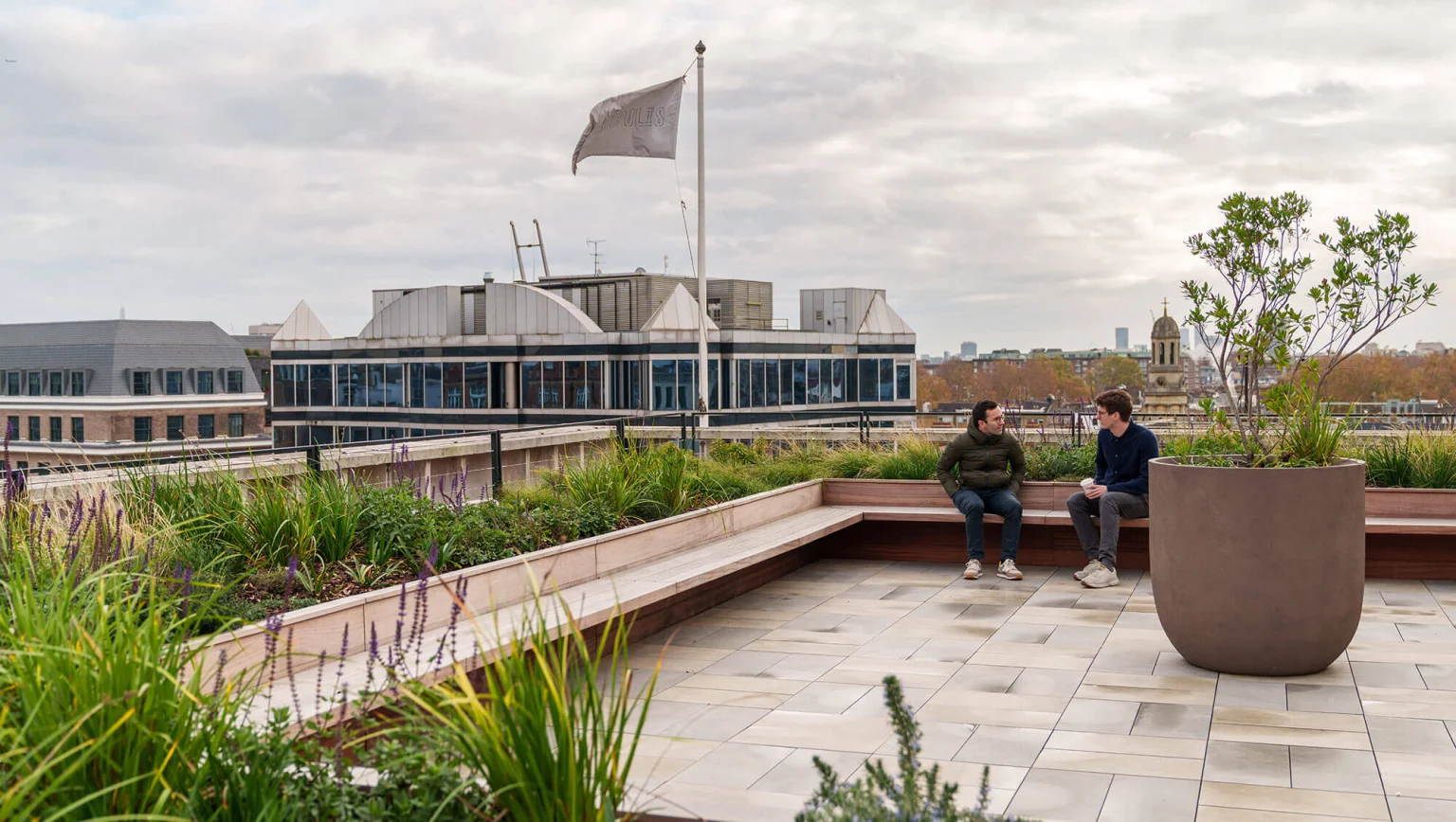 A planted roof terrace at Metropolis
